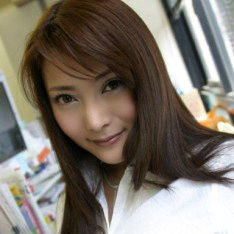 Mei Sawai Asian pleasures her hairy pussy with fingers at of