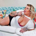 Chubby Blonde Kristin Kervz taking big black cock